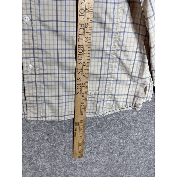 REI Long Sleeve Plaid Button Up Shirt Mens Size Large Stretch Vented Pockets - Picture 10 of 10